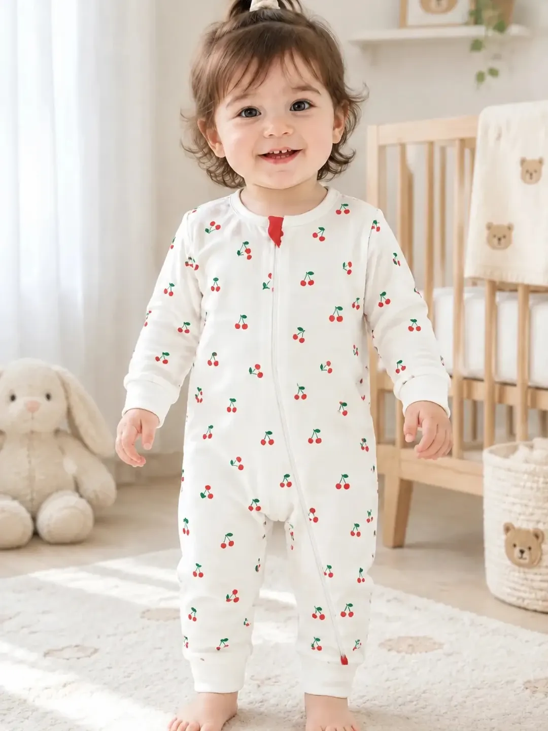 سرهمی دخترونه طرح گیلاس جنس پنبه